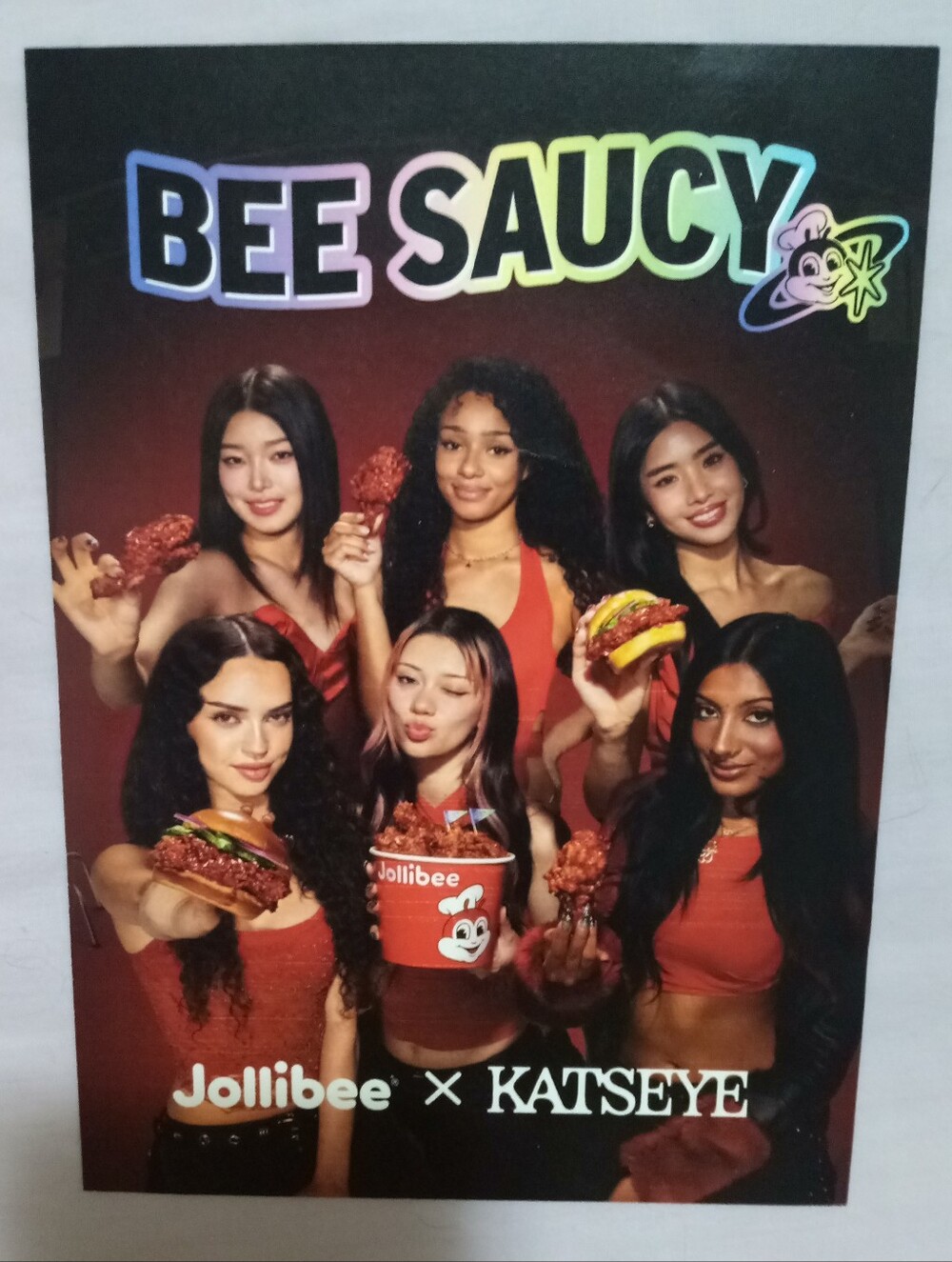 OT6 KATSEYE × Jollibee 2025 Collab Mini Promotional Poster